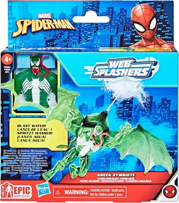 Obrázek produktu pro Marvel Spider-Man Web Splachers, Dopravní prostředek, 4 rok/roky, Plast, Zelená, Bílá
