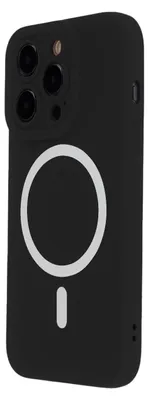 Immagine prodotto di Custodia in silicone morbido per iPhone 15 Plus da 6,7", colore nero