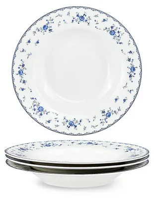 Produktbild von Set von 4 Blau-Weißen Porzellan Suppentellern