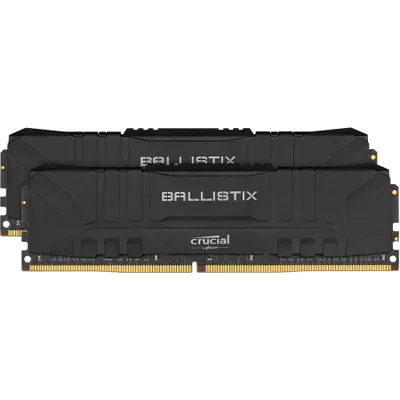 Produktbild von Crucial Ballistix Arbeitsspeicher BL2K8G32C16U4B 3200 MHz, DDR4, DRAM, Desktop Gaming Speicher Kit, 16GB (8GB x2), CL16, Schwarz