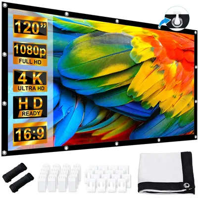 Productafbeelding van Projectiescherm 120 inch, draagbaar en opvouwbaar voor buitengebruik