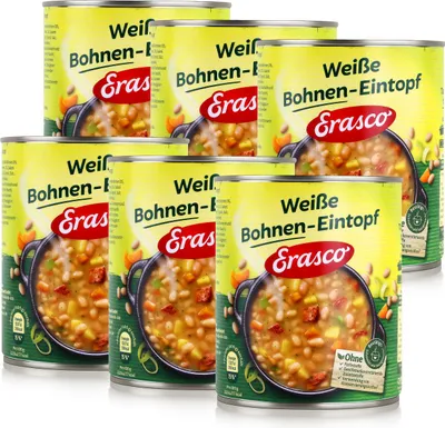 Produktbild von Erasco weiße Bohnen-Eintopf 800g Fertigessen (6er Pack)