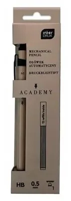 Zdjęcie produktu dla Ołówek automatyczny HB + wkłady Academy - INTERDRUK