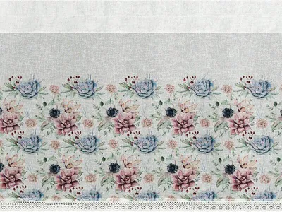 Zdjęcie produktu dla Zasłona DORA biało-różowa 60x150