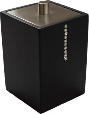 Produktbild von Bagnoxx Wattepadhalter Wattepadspender Schwarz 7 x 7 x 10cm Polyresin