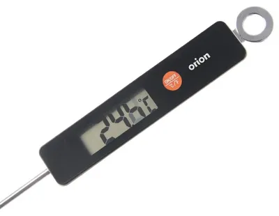 Image de Thermomètre électronique pour viandes - Thermomètre numérique pour cuisson - Sonde de 28 cm - Noir