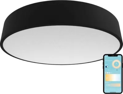 Produktbild von Gologi Smart Deckenleuchte Schwarz - LED RGB - Industrial Design - Für Schlafzimmer & Wohnzimmer - 30 cm