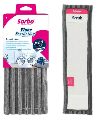 Produktbild von Sorbo Bodenwischmopp – Saugstarker Mikrofaser-Wischpad mit Scheuerstreifen für h