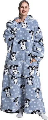 Obrázek produktu pro ASKSA Oversized Blanket Hoodie, Sherpa Fleece Wearable Blanket, pes