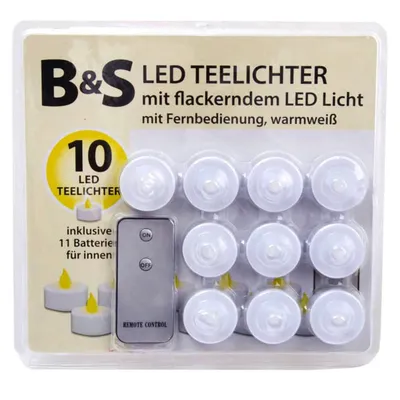 Produktbild von LED čajové svetlá teplé biele blikajúce svetlo s diaľkovým ovládaním sada 10 ks