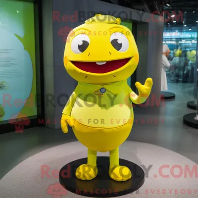 Produktbild von Maskottchenkostüm REDBROKOLY Gelber Frosch mit T-Shirt und Stirnbändern