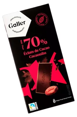 Zdjęcie produktu dla Czekolada Galler Dark Cocoa Nibs, 80 g