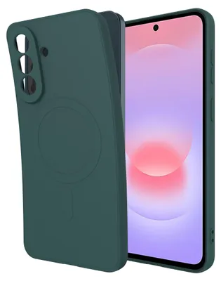 Image de Cazy Coque compatible avec Samsung Galaxy A37 Coque compatible avec MagSafe – Color Backcover – Vert