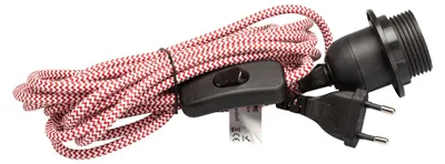Produktbild von Textilkabel pendel Fassung E27 mit Schalter 4,5 Meter EC03B