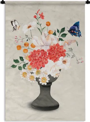 Produktbild von MuchoWow® Wandteppich Wandbehang Stillleben - Aquarelle 120x180 cm Tapisserie Dekoration Wandtuch - Schlafzimmer - Dekorationen für das Haus