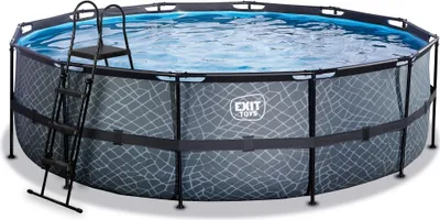 Produktbild von EXIT Stone Pool ø488x122cm mit Filterpumpe - grau