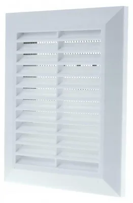 Image de Grille de ventilation Awenta rectangulaire blanche PVC extérieure