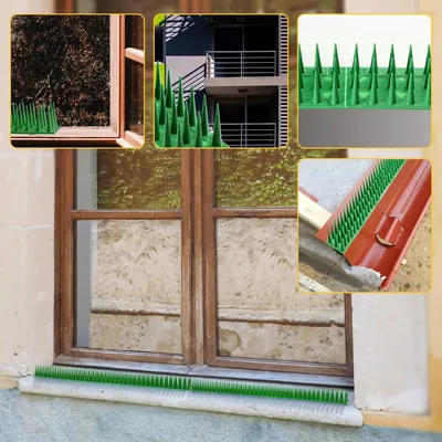 Obrázek produktu pro Hroty proti ptákům – pásky proti holubům – plastové – pro holuby a jiné ptáky – 1 kus – pro venkovní použití