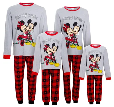 Produktbild von Disney Mickey & Minnie Matching Family Christmas Pyjamas Erwachsene Kinder Weihnachten Schlafanzüge, Herren, S