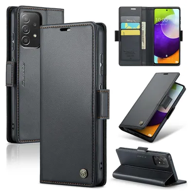 Produktbild von Galaxy A52 5G Hülle, Leder Brieftasche Kartenfach Schutzhülle mit Standfunktion für Samsung Galaxy A52 / A52 5G / A52S 5G Schwarz