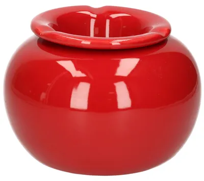Produktbild von Terrassen-Aschenbecher/Sturm-Aschenbecher - rund - Keramik - 16 x 11 cm - rot