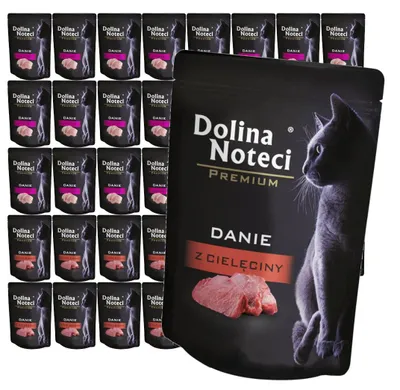 Zdjęcie produktu dla Dolina Noteci Premium Mix Indyk Cielęcina 40x85g Mokra Karma Pełnoporcjowa Dla Dorosłych Kotów