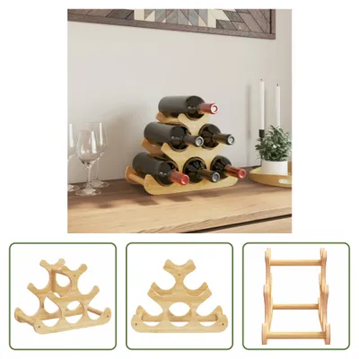 Obrázok produktu pre The Living Store stojan na víno na 6 fliaš 35x18x25,5 cm bambus