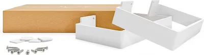 Obrázok produktu pre HEVVA - Nábytkové nohy LUXEMBURG - hĺbka 50 cm, výška 15 cm, biele, 2 kusy