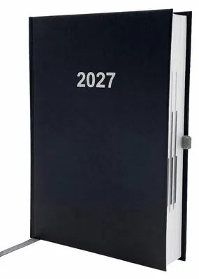 Produktbild von 2027 ADINA Buchkalender Chefplaner A5 schwarz 1 Tag 1 Seite