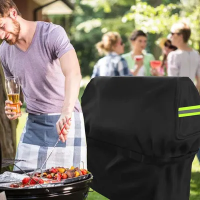 Productafbeelding van Famanu beschermhoes voor gasgrill - Weerbestendig, UV-bestendig, 147 x 61 x 122 cm