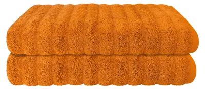 Produktbild von SCHIESSER Duschtuchset Neapel | Einfarbig | 2-teilig | 100% Baumwolle | Flauschig & Saugstark | 70x140 cm | Terrakotta