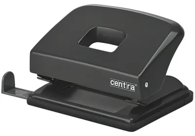 Produktbild von Locher HP20 Kunststoff für 20 Blatt mit Anschlagschiene schwarz