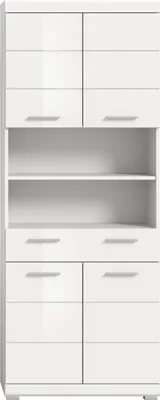 Produktbild von Hochschrank breit Scout | weiß Hochglanz / weiß