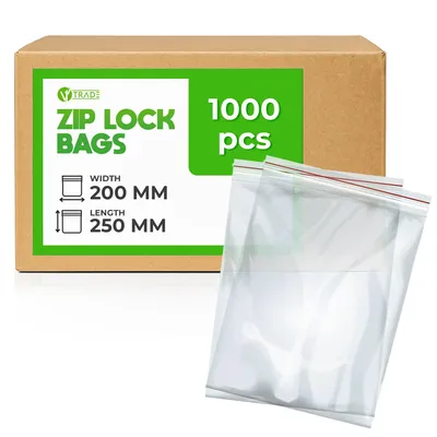 Obrázek produktu pro Uzavíratelné sáčky – 1000 kusů, rozměry 200 x 250 mm – průhledné