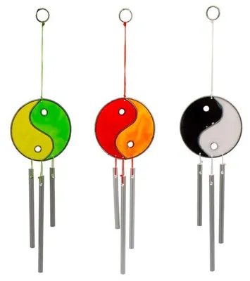 Produktbild von Suncatcher Ying Yang mit Windspiel, 3er Set