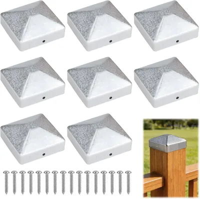 Produktbild von Metall Paalpunkte, 7x7 cm, 8 Stück, für quadratische Holzpfosten