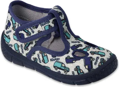 Produktbild von Jungen Hausschuhe Befado Honey 630p008 Blau flexible Ultraleicht Klettverschluss