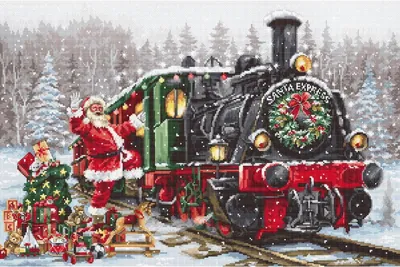 Produktbild von Luca-S "Santas Express" Kreuzstich-Set, 42x28cm