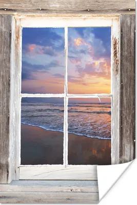 Produktbild von MuchoWow® Poster Aussicht - Strand - Meer 40x60 cm - Plakate für die Wand - Poster Babyzimmer