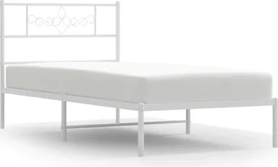 Obrázek produktu pro vidaXL Postel s čelem kovová bílá 100x200 cm