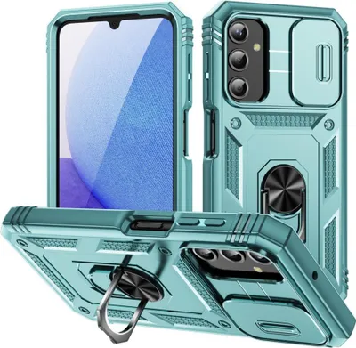 Produktbild von Samsung Galaxy A25 Hülle - Coverup Ring Ständer Back Cover mit Kamera Schutz - Grün