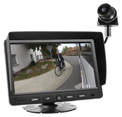 Produktbild von Carmedien 210° Toter Winkel Kamera System mit 7“ TFT Monitor für LKW Wohnmobil Transporter Bus 12V 24V