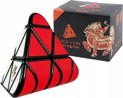 Produktbild von Benutzerdefinierter Pyraminx-Würfel, weiß, rotes Licht, verstellbare Pyramide