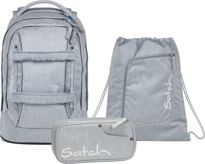 Produktbild von Satch pack Schulrucksack Set Washed Blue