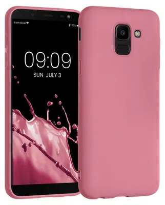 Produktbild von kwmobile Handyhülle für Samsung Galaxy J6 Hülle - TPU Case - Kabelloses Laden - Schutzhülle Cover in Dark Rose