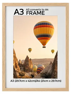 A3 Bilderrahmen aus MDF, 29,7x42 cm, Naturholz, für Fotos und Poster
