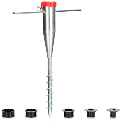 Image de Support en acier pour parasol, avec piquet à planter pour l'extérieur