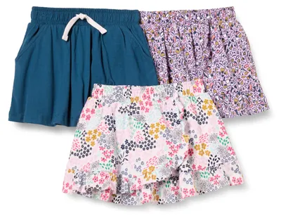 Produktbild von A. Essentials Kleinkind Mädchen Knit Skorts 3er Pack Navy Floral 2T