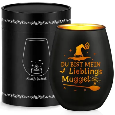 Windlicht Glas "Du bist mein Lieblingsmuggel" 11,3 cm