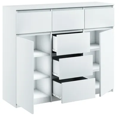 Obrázok produktu pre Komoda so 6 zásuvkami 2 skrinky 120 cm WC skrinka príborník príborník sv